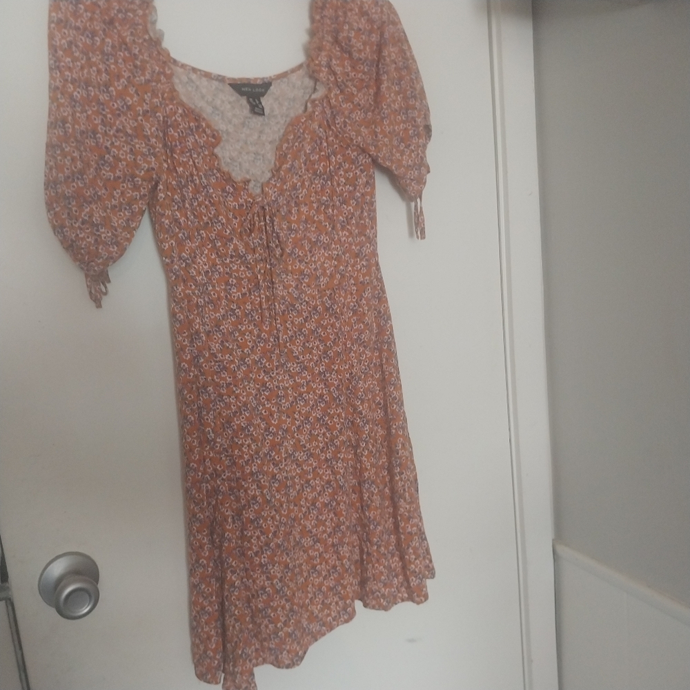 Floral Orange Dress